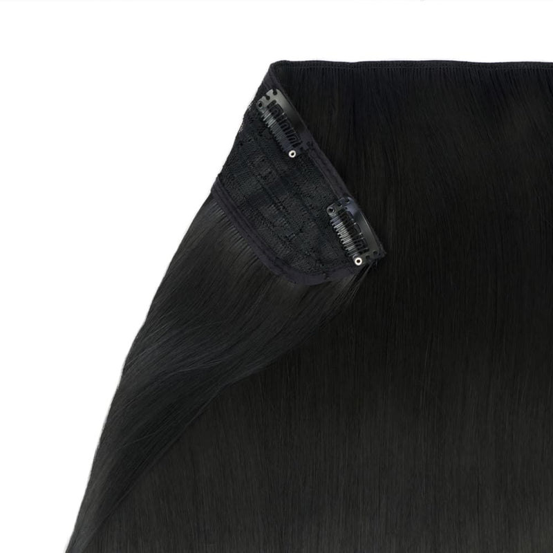 20" One Piece Straight Clip-In Hair Extension - Colour #1 Black Magic