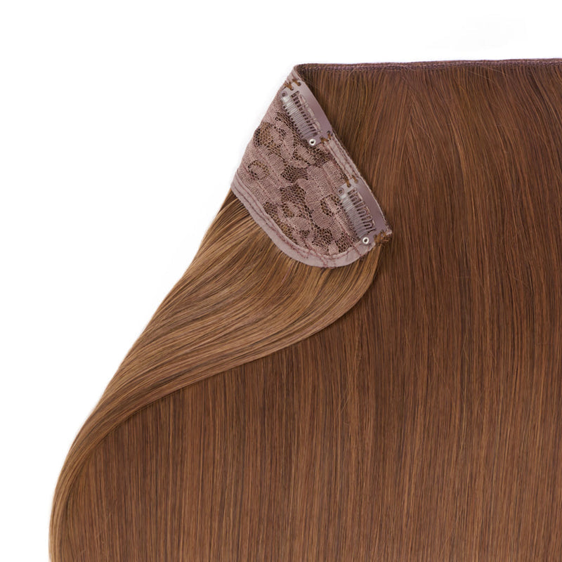 20" One Piece Straight Clip-In Hair Extension Colour #5 Caramel Cosmos