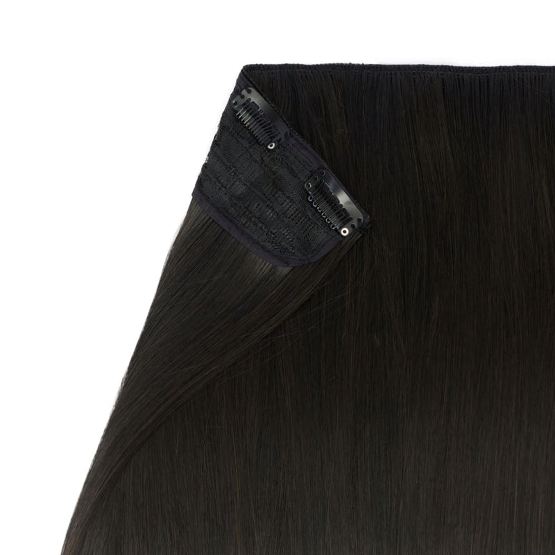 20" One Piece Straight Clip-In Hair Extension - Colour #1B Queen Of The Night