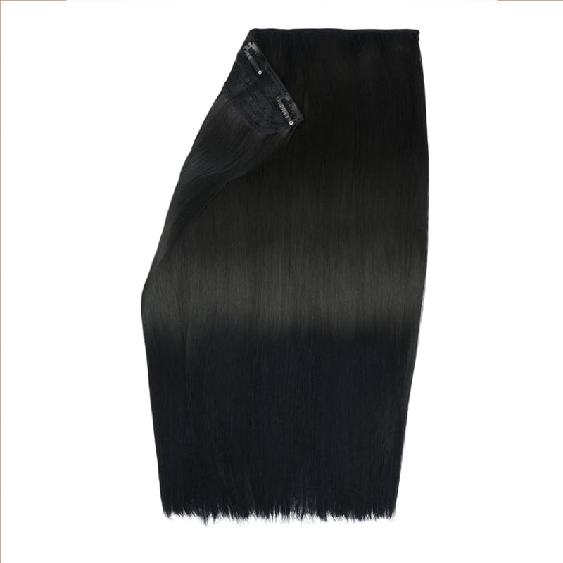 20" One Piece Straight Clip-In Hair Extension - Colour #1 Black Magic
