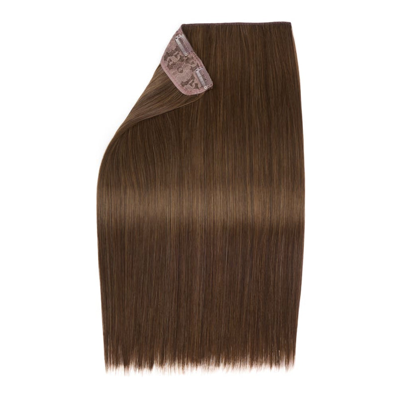 20" One Piece Straight Clip-In Hair Extension - Colour #8 Hazel Princess