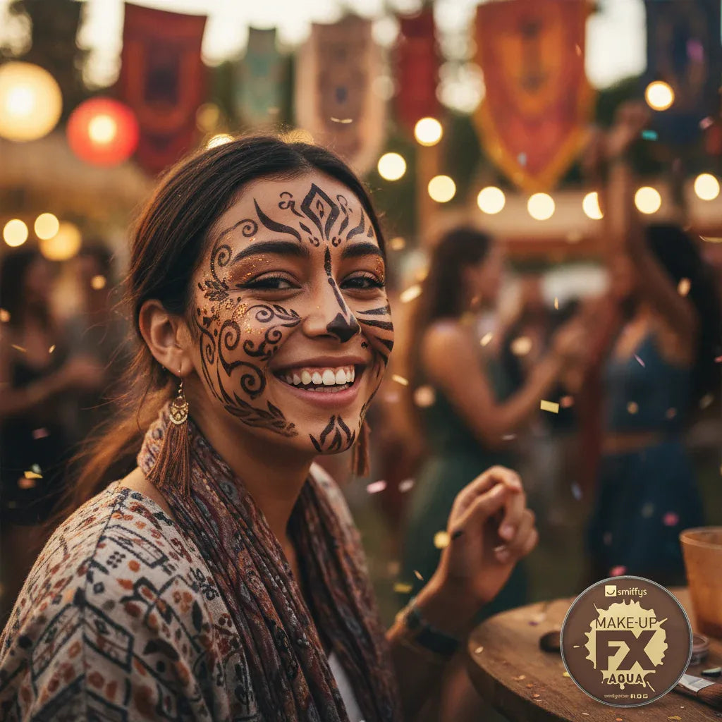 Water Based Fx Face And Body Paints By Smiffys 16ml Dark Brown - Why Not Shop