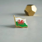 Welsh Flag Metal Pin Lapel Badges Gold - Why Not Shop