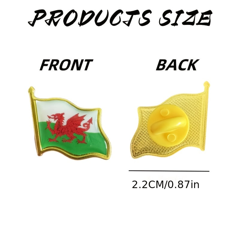 Welsh Flag Metal Pin Badges Gold | Merthyr Tydfil | Why Not Shop Online
