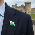 Welsh Flag Metal Pin Lapel Badges Gold - Why Not Shop