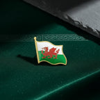 Welsh Flag Metal Pin Lapel Badges Gold - Why Not Shop