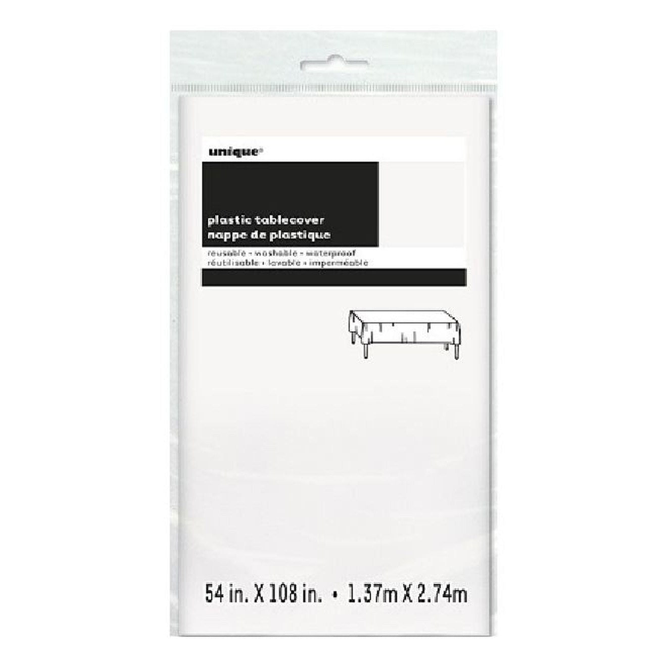 White Plastic Table Covers for Parties and Events 1.37M X 2.74M | Why Not Shop