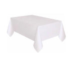 White Plastic Table Covers For Parties And Events 1.37M X 2.74M - Why Not Shop