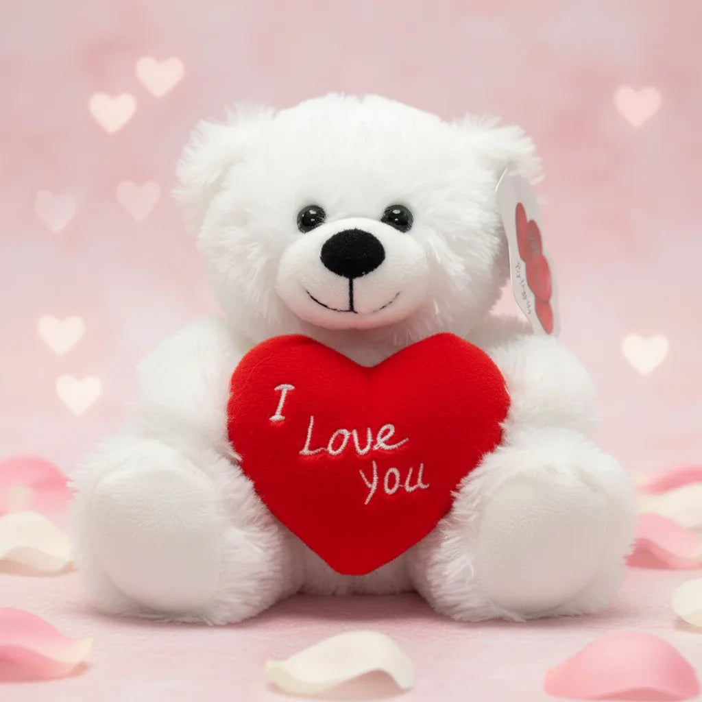 White Bear With I Love You Heart 6 Inches - Why Not Shop