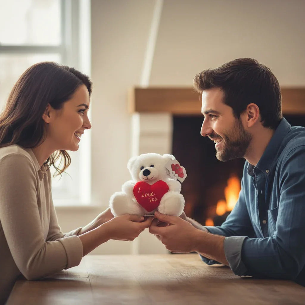 White Bear With I Love You Heart 6 Inches - Why Not Shop