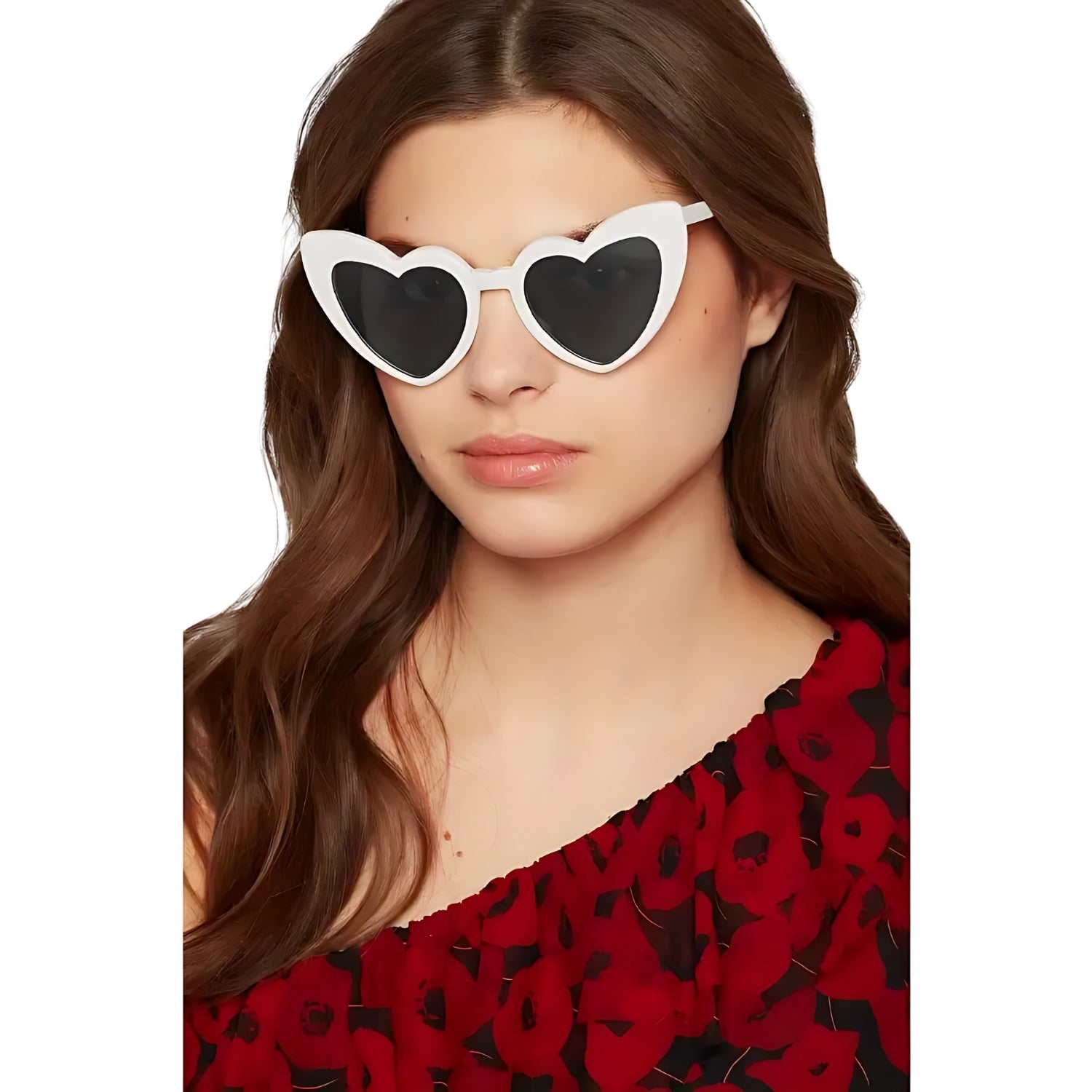 White Black Heart-Shaped Fashion Glasses for Women | Why Not Shop
