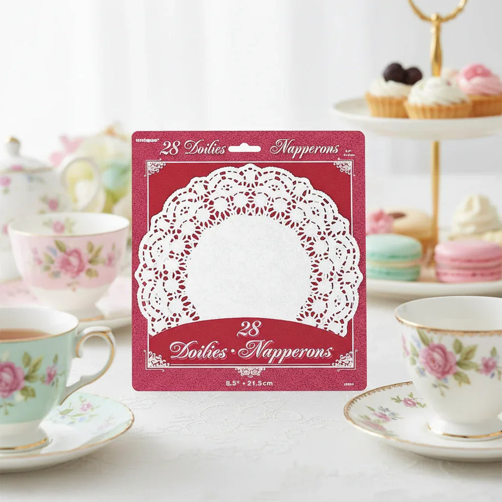 White Doilies Napperons 8.5 Inches Pack of 28 - Why Not Shop