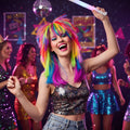 Wicked Costumes 1980s Rainbow Pop Wig - Unisex Fancy Dress - Why Not Shop
