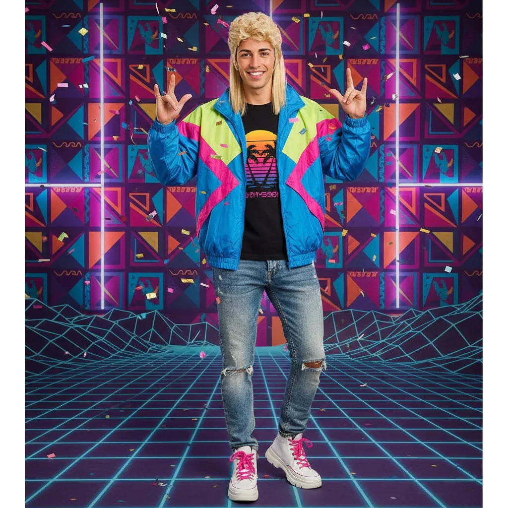 Wicked Costumes 80s Mullet Wig - Blonde Mens Fancy Dress Hairpiece - Why Not Shop