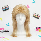 Wicked Costumes 80s Mullet Wig - Blonde Mens Fancy Dress Hairpiece - Why Not Shop