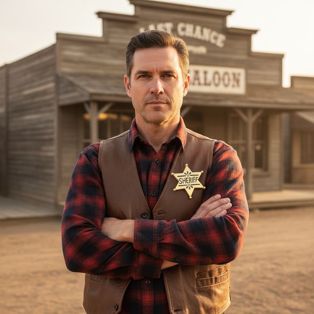 Wicked Costumes Gold Western Sheriff Metal Badge | Merthyr Tydfil | Why Not Shop Online