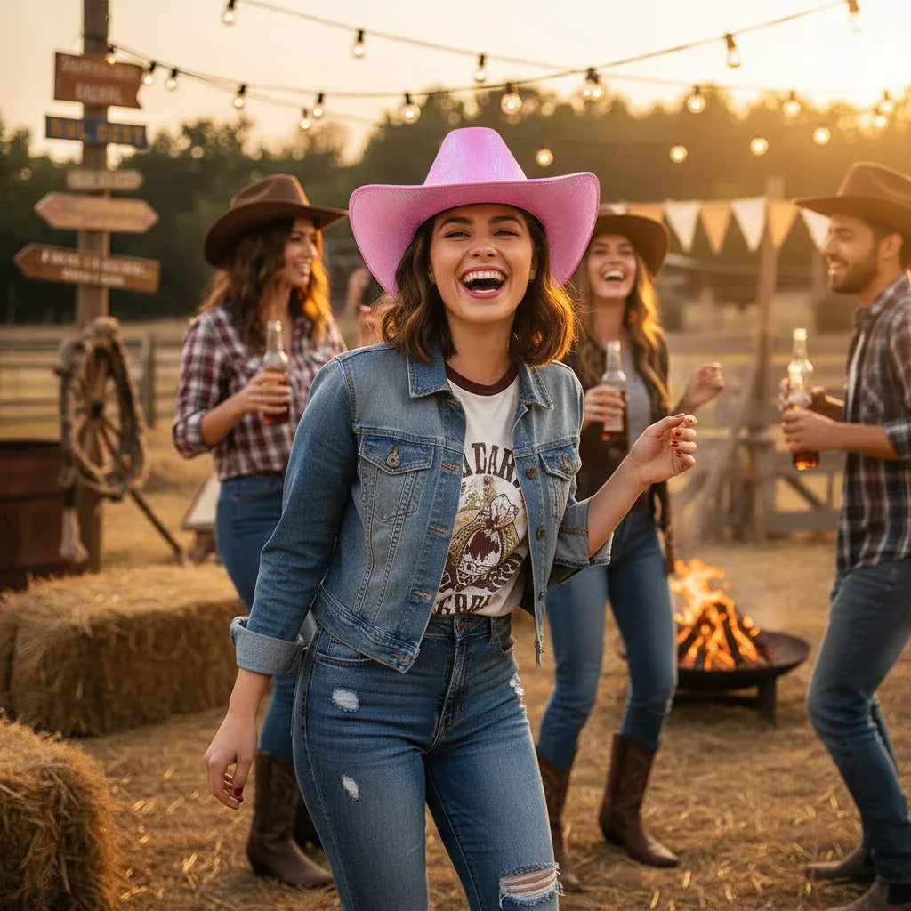 Wicked Costumes Pink Iridescent Cowgirl Hat - Texan Western Style - Why Not Shop
