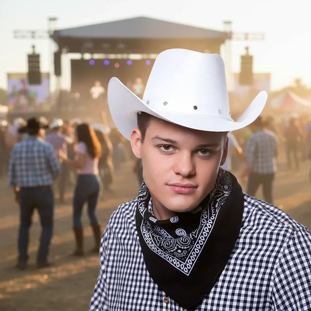 Wicked Costumes Premium White Texan Cowboy Hat for Adults - Why Not Shop