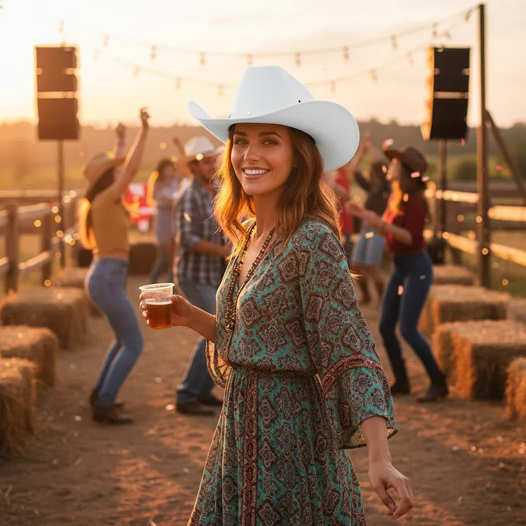 Wicked Costumes Premium White Texan Cowboy Hat for Adults - Why Not Shop