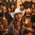 Wicked Costumes White Iridescent Cowgirl Hat - Adult Texan Style - Why Not Shop