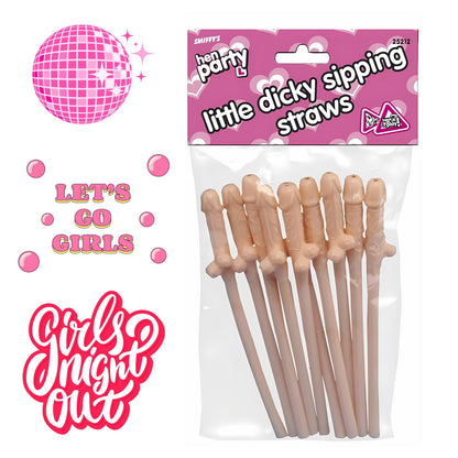 Willy Drinking Straws 10 Pack Pink | Why Not Shop