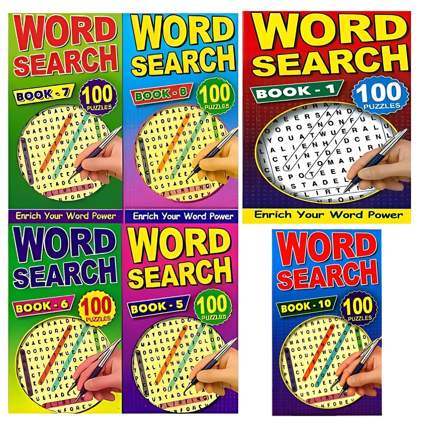 Word Search Books Assorted Designs 100 Puzzles | Merthyr Tydfil | Why Not Shop Online