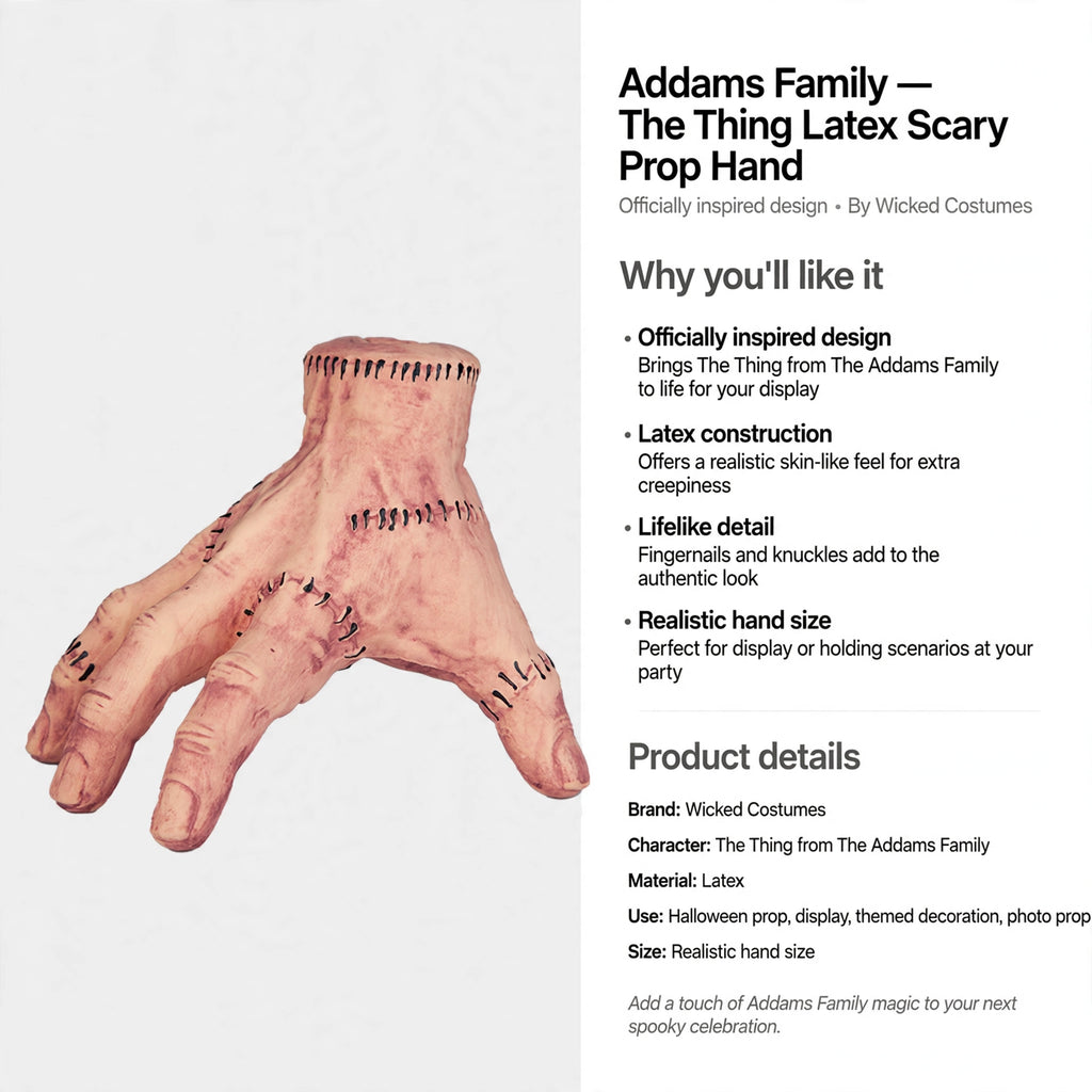 officially inspired Addams Family design for Halloween prop, display, themed decoration, or photo prop