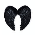 Adult black feather angel wings with elastic back straps