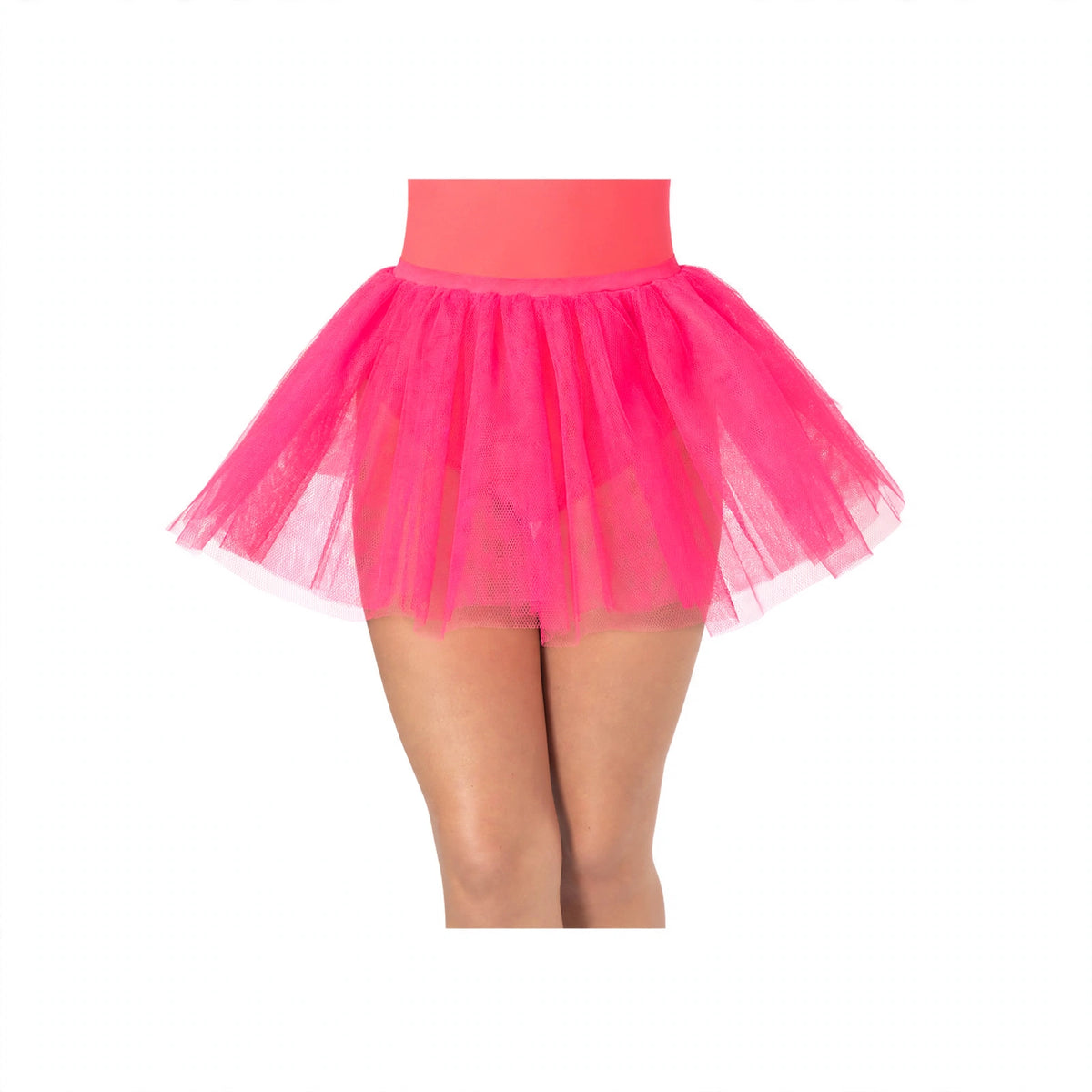 Adult female neon pink tutu with three layers of net