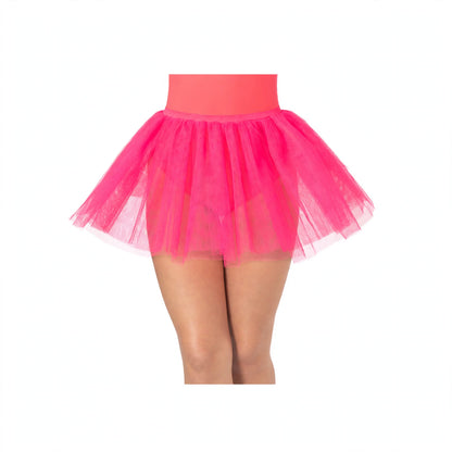 Adult female neon pink tutu with three layers of net