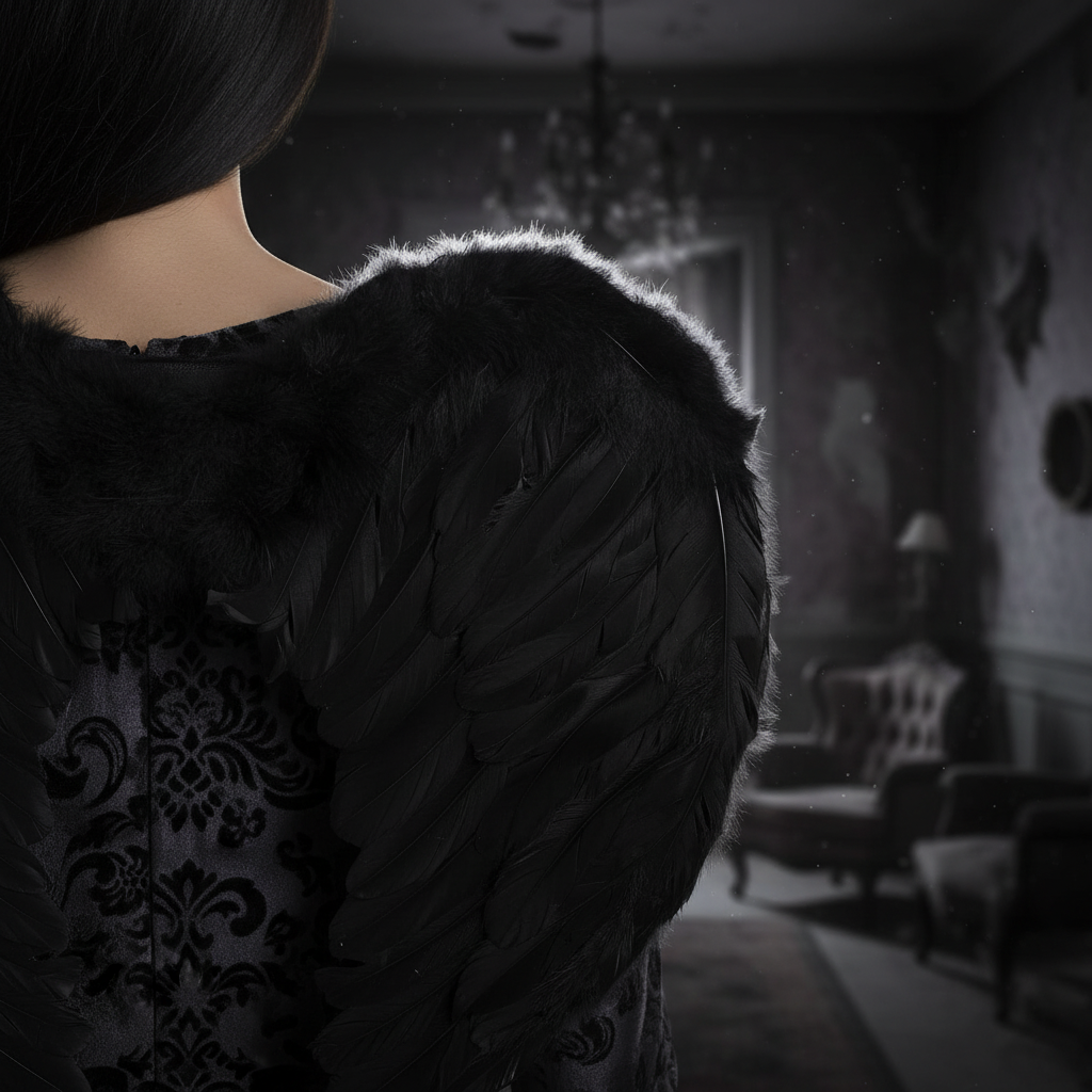 Adult Black Feather Angel Wings 44cm x 34cm | Merthyr Tydfil | Why Not Shop Online