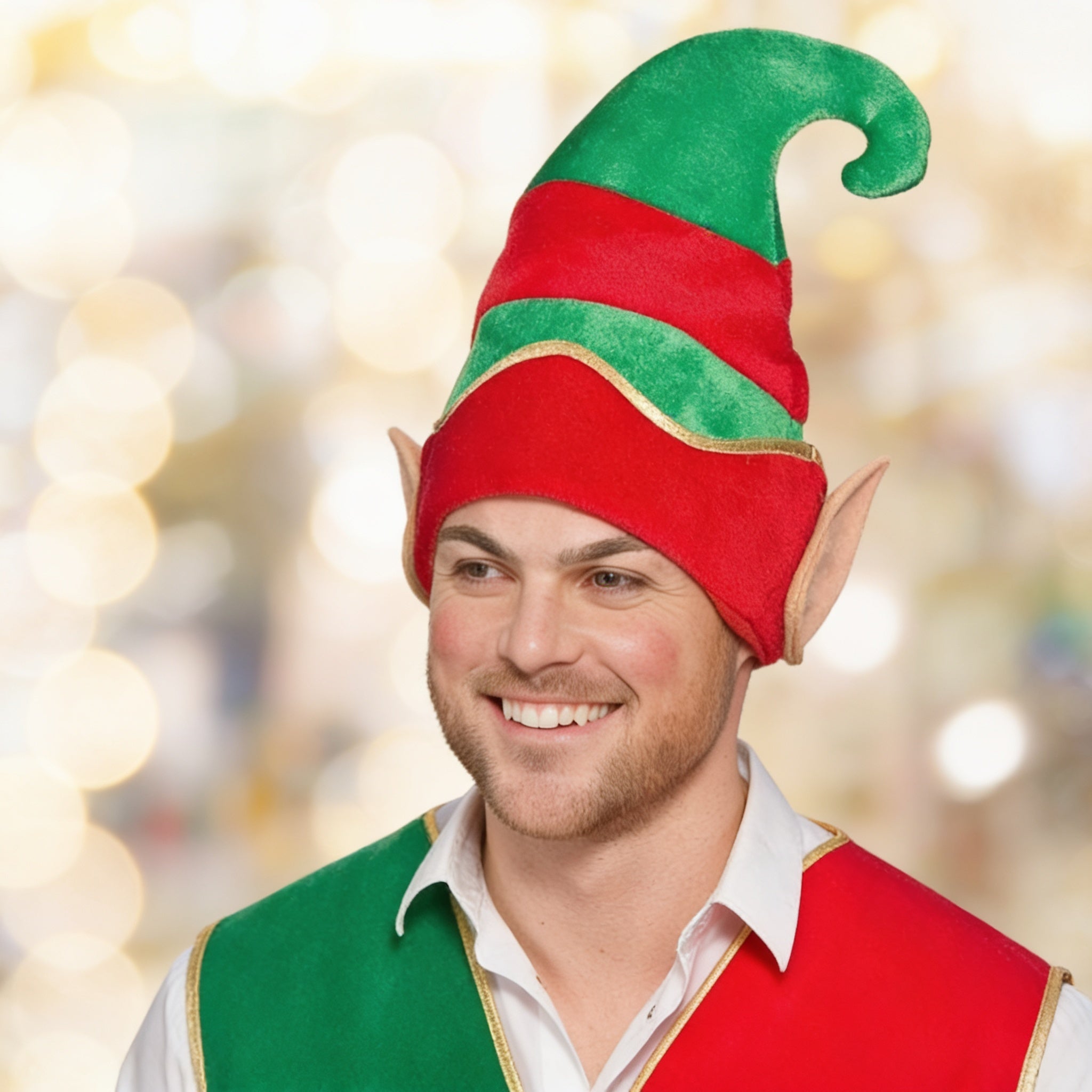 Adults Deluxe Elf Hat with Ears