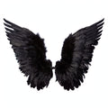 Adults Small Black Feather Angel Wings by Wicked Costumes
