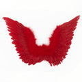 Adults Small Red Feather Angel Wings Wing Span 36x60cm