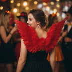 Adults Small Red Feather Angel Wings Wing Span 36x60cm