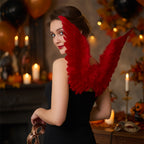 Adults Small Red Feather Angel Wings Wing Span 36x60cm