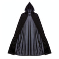 Black hooded cloak for adults with a universal fit