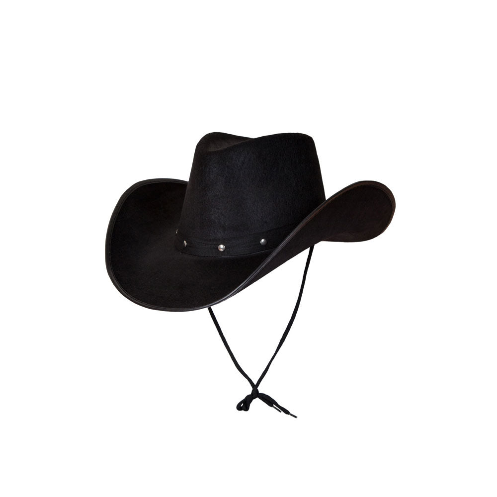 Adults Black Texan Cowboy Fancy Dress Hats