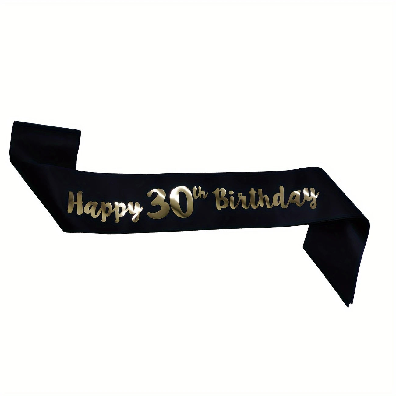 Black And Gold 30th Birthday Sash | Merthyr Tydfil | Why Not Shop Online