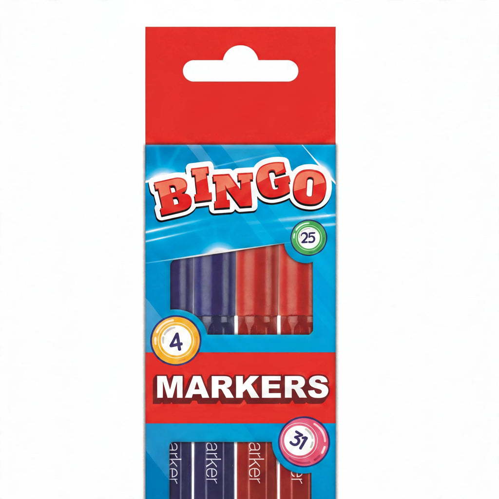 Close-up view of Anker bingo marker with dabber-style tip and assorted colour