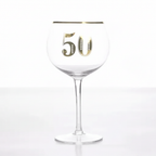 Art Deco 50th Birthday Gin Glass — Hero Shot Corrected