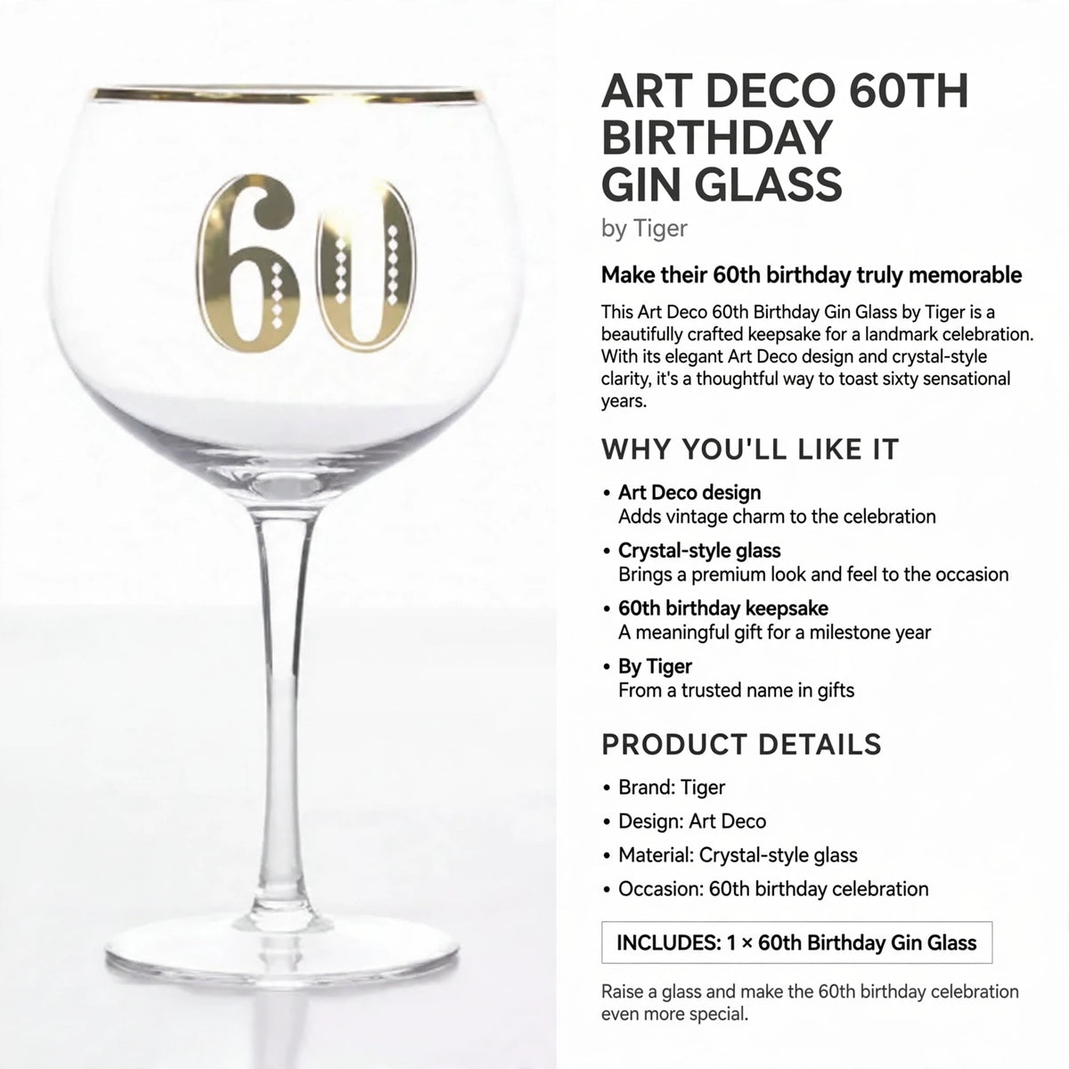 Information about the 60th birthday keepsake and its use for milestone celebrations