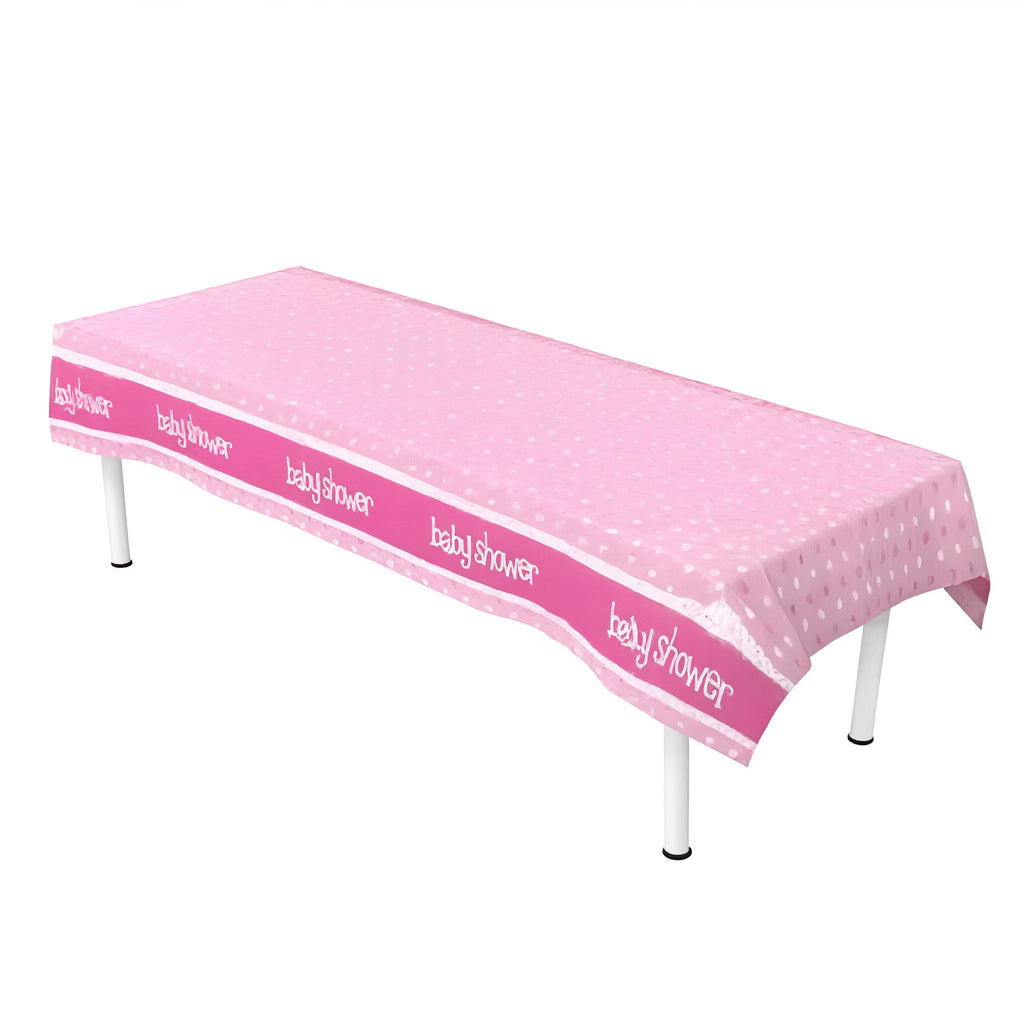 Baby Shower Pink Plastic Table Covers