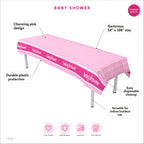 Baby Shower Pink Plastic Table Covers