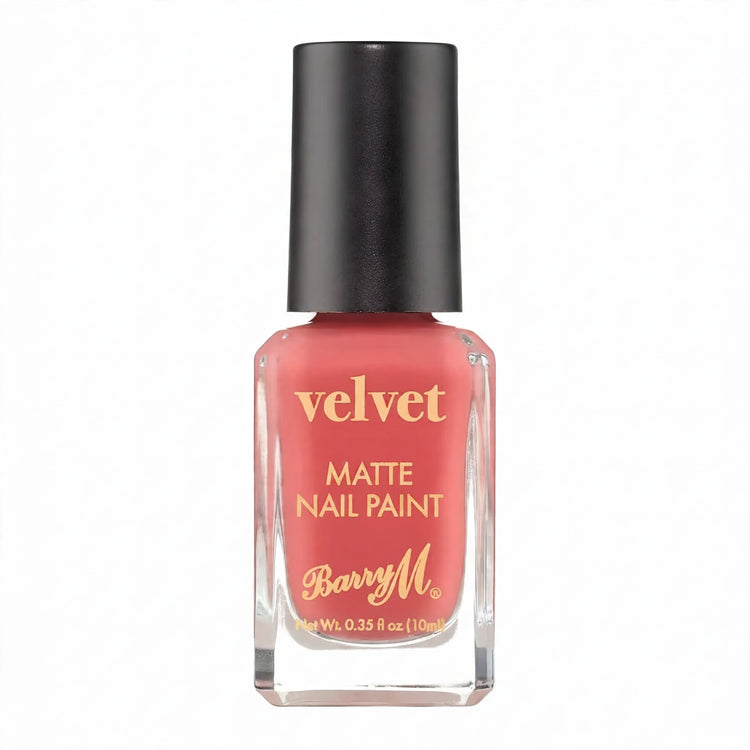 Barry M Coral Velvet Nail Polish in Burning Sand 243 coral shade with matte finish