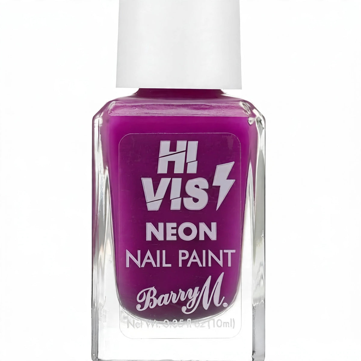 Close-up view of Barry M Purple Hi-Vis Nail Polish in Fearless Purple 243