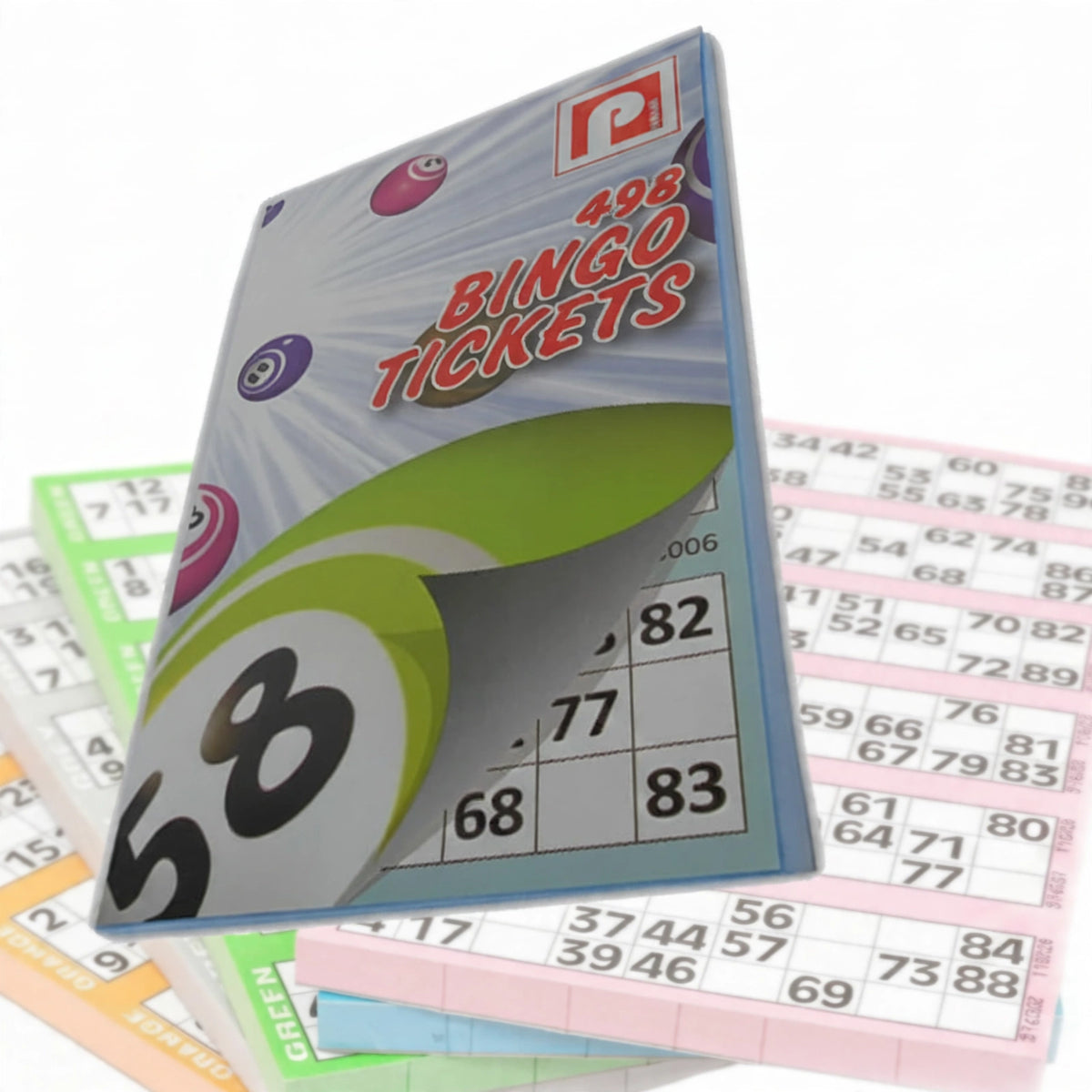 Close-up of Go Bingo Ticket Pad showing security coded tickets