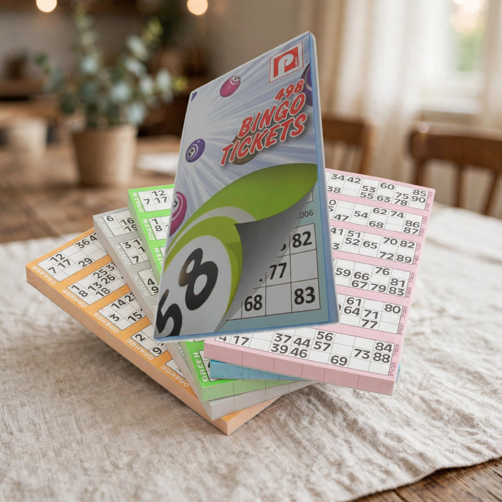 Go Bingo Ticket Pad used for fundraisers, club nights, school fetes, and family bingo sessions