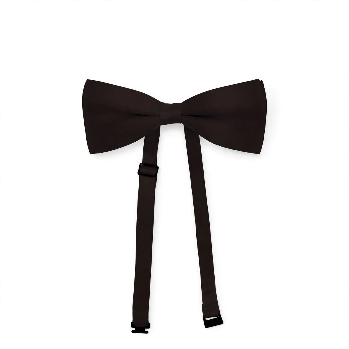 Black bow tie with a defined shape