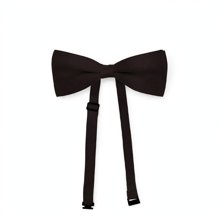 Black bow tie with a defined shape